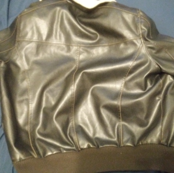 Brown leather Levis sherpa jacket - Picture 5 of 5